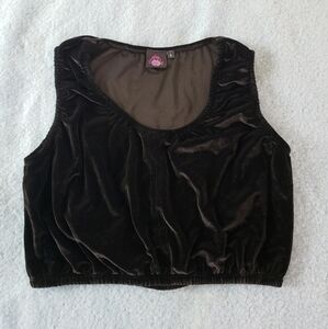 Belly Dance Top Black Velvet Size L